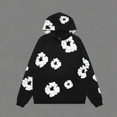 Lucia β Stylish Floral Denim Hoodie